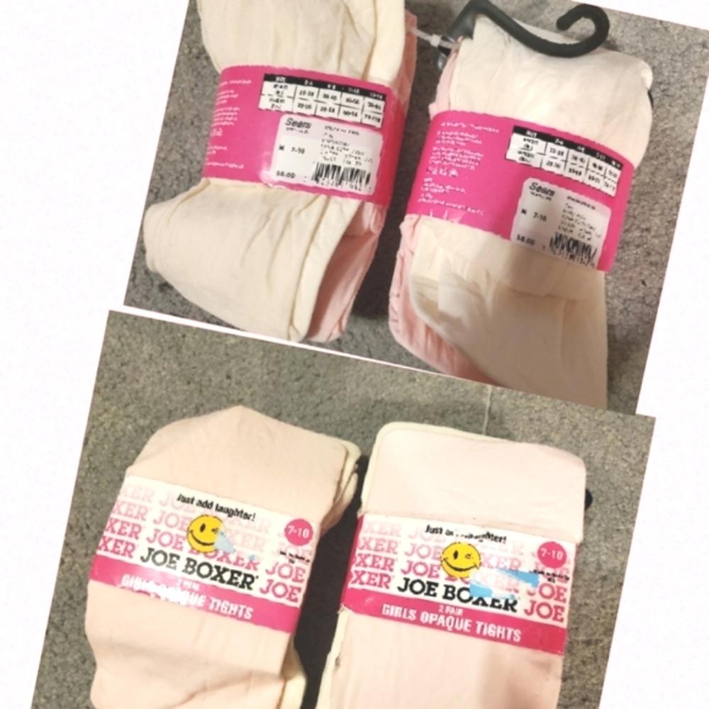 2 new pairs 7/10 pink tights